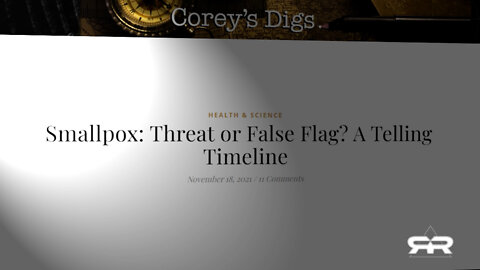 WARNING! Timeline Shows Threat of Incoming Smallpox False Flag - OC