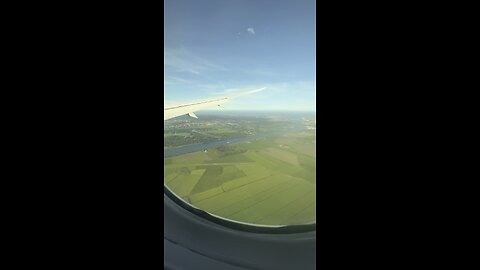 Amsterdam plane view while landing