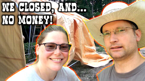 😱 We didn't get our money at closing! | Putting Up Laundry Room Tent | "Portable Garage"