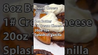 Cream Cheese Frosting for Cinnamon Buns #shorts