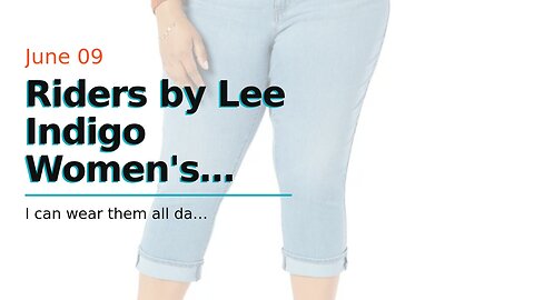 Riders by Lee Indigo Women's Plus Size Modern Collection Denim Skinny Cuffed Capri