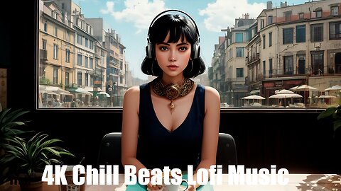 Chill Beats Music - Lofi Trip Don't Fall | (AI) Audio Reactive Cinematic | City Center