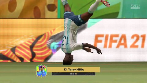 Fifa21 FUT Squad Battles - Yerry Mina finesse goal