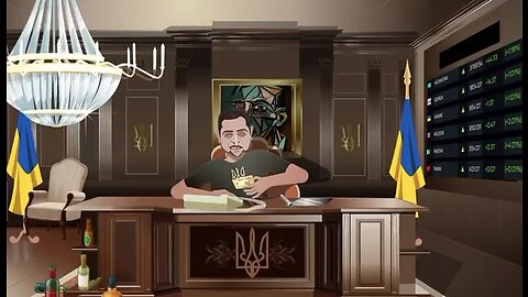 NWO, UCRAINA: Ukraine Cocaine, Zelensky cartone animato satirico