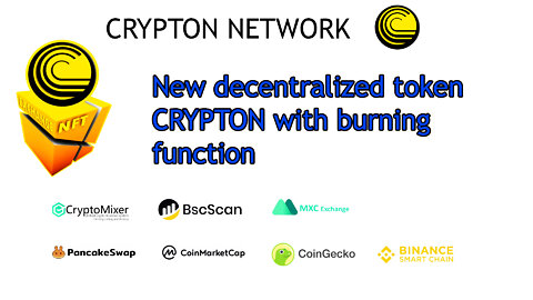 New decentralized token CRYPTON with burning function