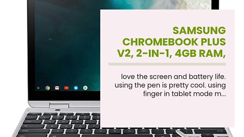 Samsung Chromebook Plus V2, 2-in-1, 4GB RAM, 32GB eMMC, 13MP Camera, Chrome OS, 12.2", 16:10 As...