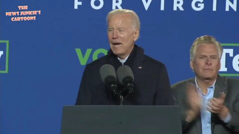 Biden campaigns for Terry McAuliffe but all he talks is Trump, Trump, Trump, Trump, Trump...