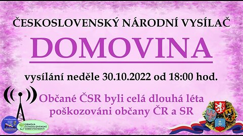 Občané ČSR byli celá dlouhá léta poškozováni občany ČR a SR | vysílání 30.10. 2022