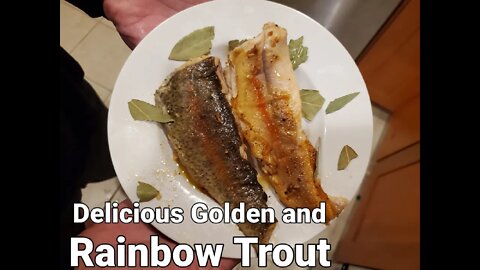 Golden and Rainbow Trout Cook #catchcleanandcook #rainbowtrout #goldentrout