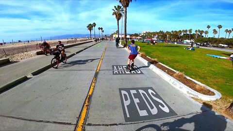 Venice Beach To Santa Monica Pier Bike Ride (1-2-2021)