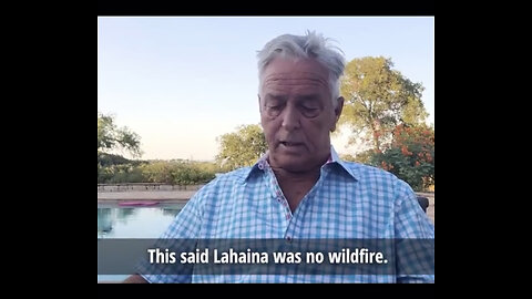 Retired firefighter blows Lahaina wildfire whistle.