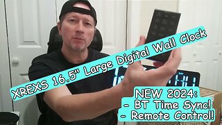 XREXS 16.5" Large Digital Wall Clock Bluetooth Sync Time (2024 Model), Remote Control, Full Review