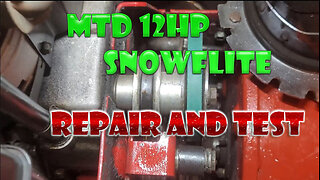 MTD Snowflite Auger Belt Repair And Test.