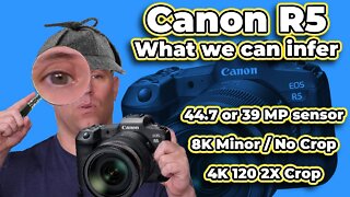 Canon R5 - What we can infer, 44.7 or 39 MP sensor, 8K Little to No Crop, 4K 120 2X Crop