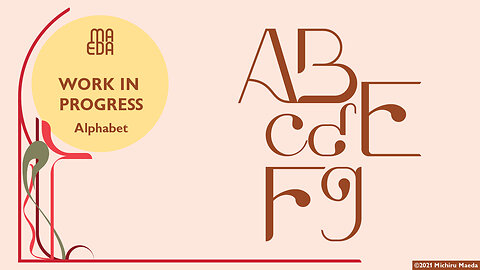 Time lapse of art nouveau-themed typeface design