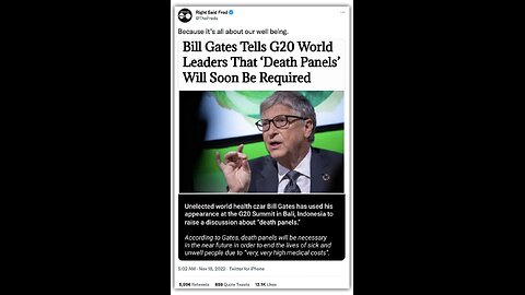 Bill Gates: 'DEATH Commissions' will SOON be needed