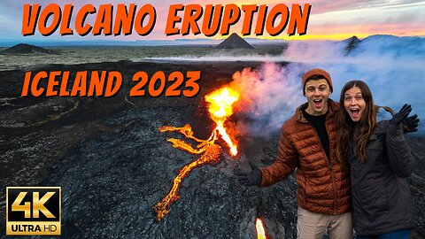 Volcano Eruption Iceland (Litli-Hrútur) 4K Drone Footage & Vlog #iceland