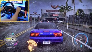 NEED FOR SPEED HEAT - NISSAN 180SX TYPE X (STEERING WHEEL + SHIFTER) GAMEPLAY G29