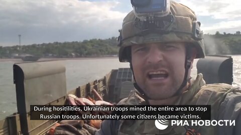 A beach was cleared of mines in the village of Peschany in Mariupol by the Russian military