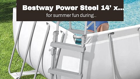 Bestway Power Steel 14' x 8'2" x 39.5" Oval Above Ground Pool Set Includes 530gal Filter Pump...