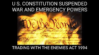 MUST SEE. Dr. Schroeder discusses The Trading with the Enemy Act in 1994. War & Emergency Powers