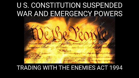 MUST SEE. Dr. Schroeder discusses The Trading with the Enemy Act in 1994. War & Emergency Powers