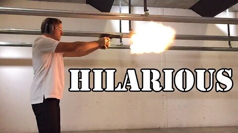 Camera guy shoots Desert Eagle .50 Cal for the first time... Hilarious