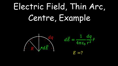 Electric Field, Thin Arc, Centre, Integration, Example - Physics