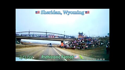 3/3/22 Wyoming Patriots cheered for the Convoy along I-90 across the entire state! 🇺🇸🚛🚚🛻🦖🚙🚗