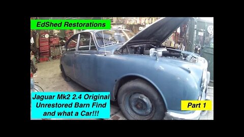 Jaguar Mk2 2.4 Original Unrestored 2.4 Manual Time Capsule Barn Find that I Will get Running