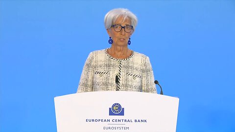 European Central Bank president Christine Lagarde speaks to press after raising interest rates - June 15, 2023