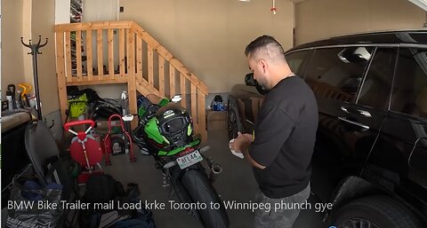 BMW Bike Trailer mail Load krke Toronto to Winnipeg phunch gye BMW موٹر سائیکل