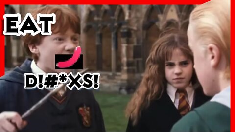 Eat D!#*XS! Malfoy || Meme || ron's broken wand - Chamber of Secrets