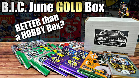 BETTER the a HOBBY Box? | Brothers in Cards June GOLD Football Cards Box - We Got Some HITS!