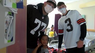 Browns surprise patients at University Hospitals, Rainbow Babies & Children’s