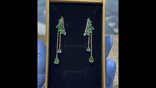 Emerald and wg custom earrings