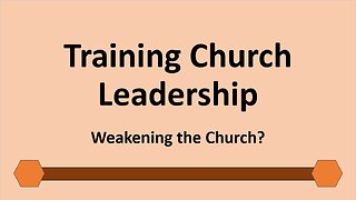 Training Church Leadership