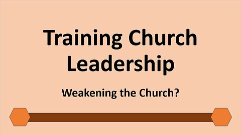 Training Church Leadership