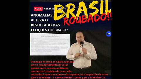 #BrazilWasStolen Election Eleicao Eleicoes Brazil Auditoría Privado Sobre Anomalias en Miles de Maquinas de Votacion en Brasil