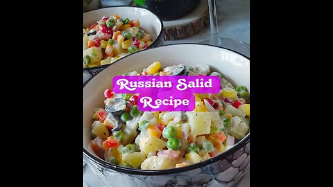 How To Make Russian Salid 🍎🍏🍉🍊🍋🍐🥑🥦🥗 Russian Salid Kasy Bnayn