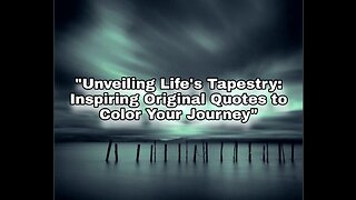 "Unveiling Life's Tapestry: Inspiring Original Quotes to Color Your Journey"