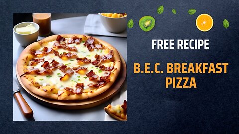 Free B.E.C. Breakfast Pizza Recipe 🍕🥓🍳🧀Free Ebooks +Healing Frequency🎵