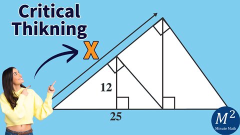 A Geometry Critical Thinking Question | Find the missing side of the right triangle. #geometry