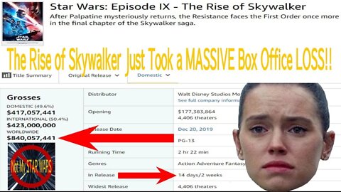 Star Wars: The Rise of Skywalker Just Took a MASSIVE Box Office Loss!