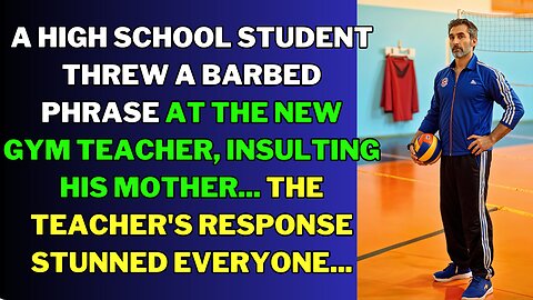 A high school student threw a barbed phrase at the new gym teacher, insulting his mother...