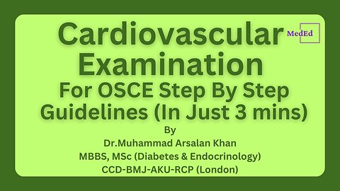 Cardiovascular Examination Step By Step Guidelines