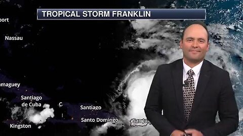 TROPICAL STORM FRANKLIN IS EXPECTED TO BECOME A HURRICANE THIS WEEKEND