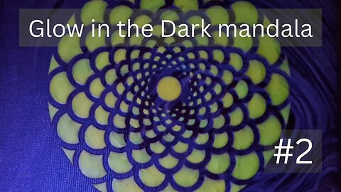 Beautiful Glow in the Dark Mandala PART 2 #pouringacrylics #haappyflow #mandala