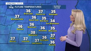 Partly cloudy and breezy Sunday