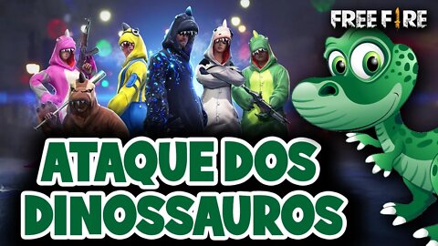 Free Fire - Ao vivo - Ataque dos dinossauros